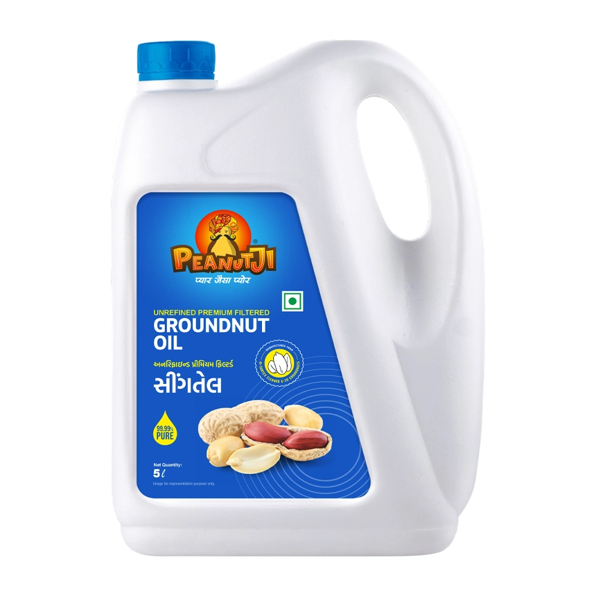 Peanutji 5ltr CAN Peanutji Pure Groundnut Oil 5Ltr Can